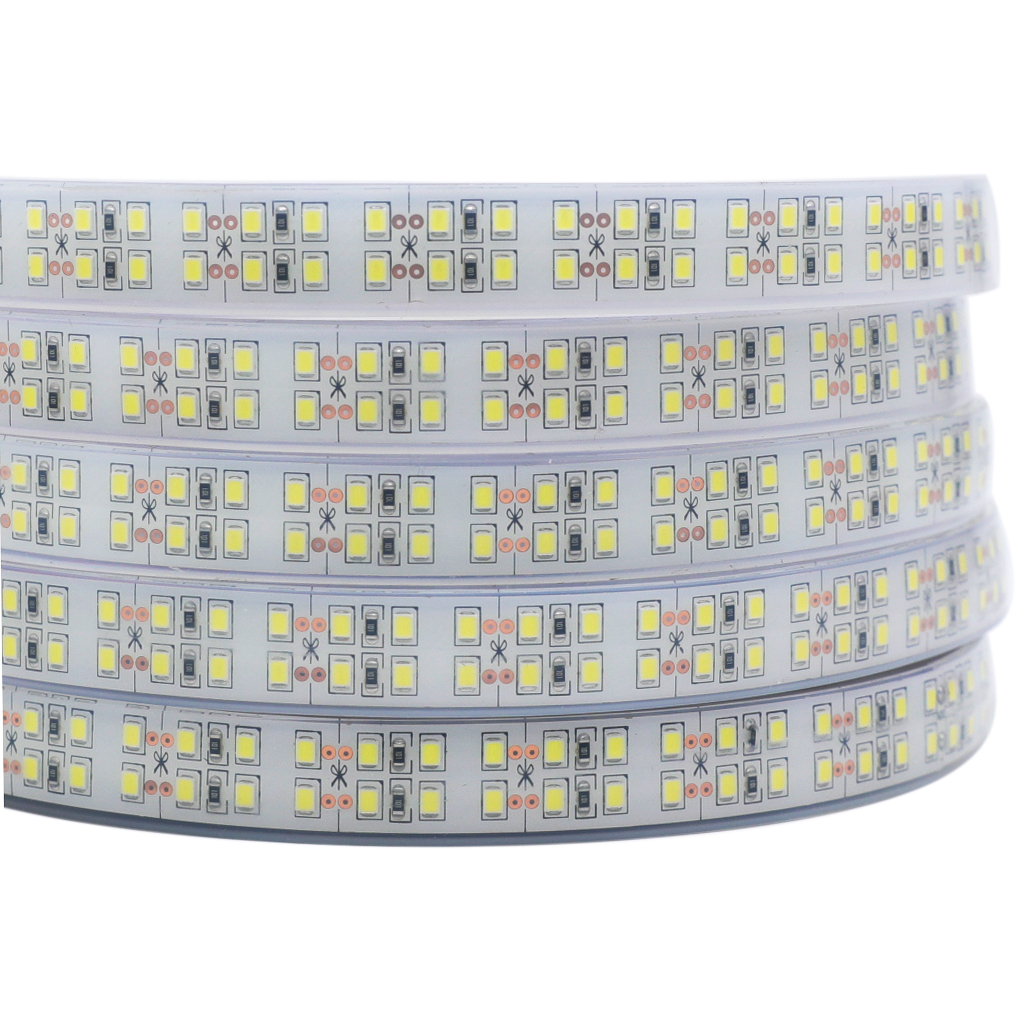 DC12/24V Double Row Series 2835SMD High CRI 95 1200LEDs Waterproof Optional Lighting Flexible LED Strip Lights, 5m/16.4ft Per Reel By Sale